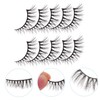 OHPHCALL 10pairs Wispy Lash Clusters False Lashes Extensions Strip Natural