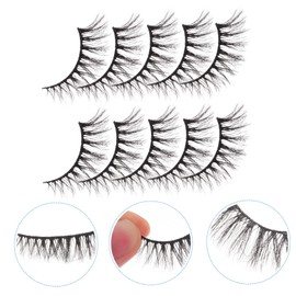 OHPHCALL 10pairs Wispy Lash Clusters False Lashes Extensions Strip Natural Look Makeup Supplies