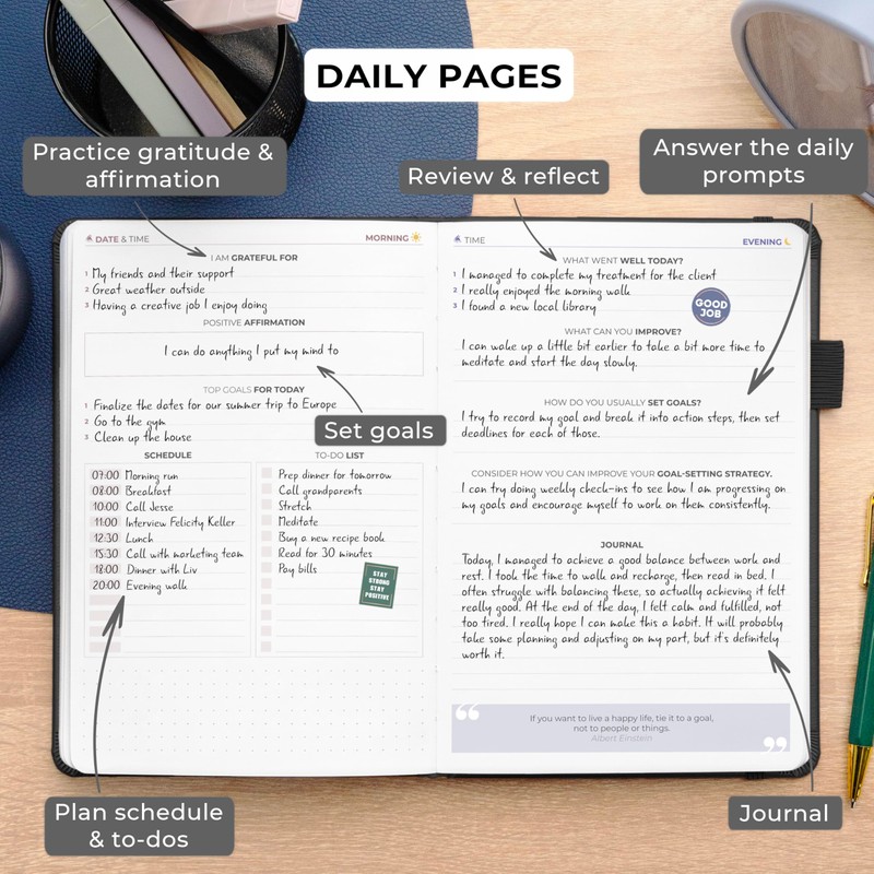 Clever Fox Self Mastery Journal – Guided Daily Reflection &