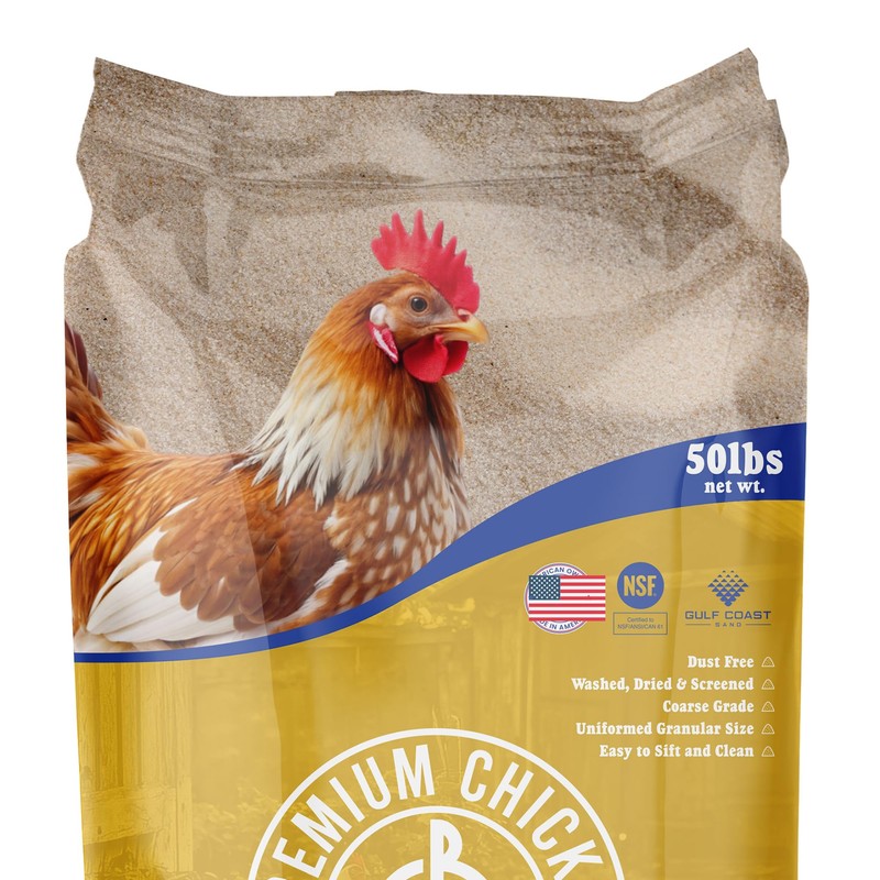 Premium Chicken Sand 50 lbs (2-Pack) – Dust-Free, Odor-Control Bedding