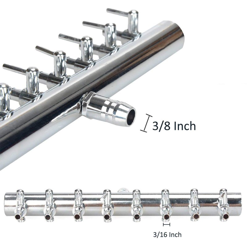 QMseller Stainless Steel Aquarium Fish Tank 8 Ways Air Flow