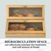 LOHASOK Bread Box for Kitchen Countertop: 2-Tier Bamboo Large Bread