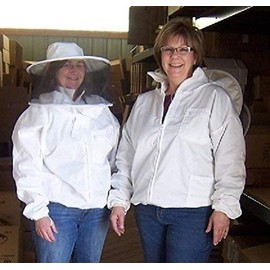 Beekeeping Zip Up Jacket with Round Hat/Veil (3X Large)