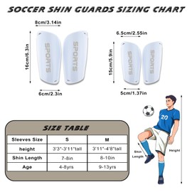 Football Shin Guards Kids Shin Pads, High Elastic Shin Guards Sock Sleeves + Shin Pads for (4-8 Years) Youth Boys,Soccer Shin Pads with Sleeves Football Games Leg Calf Protective Gear