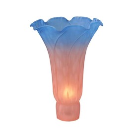 Meyda Tiffany 10692 4"W X 6"H Pink/Blue Lily Shade