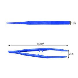 HAICN 3Pcs Reptiles Feeding Tweezers Plastic Anti-Slip Tweezers Reptile Feeding Tongs Feeding Tool for Snakes Lizard Tortoise Gecko (Blue)