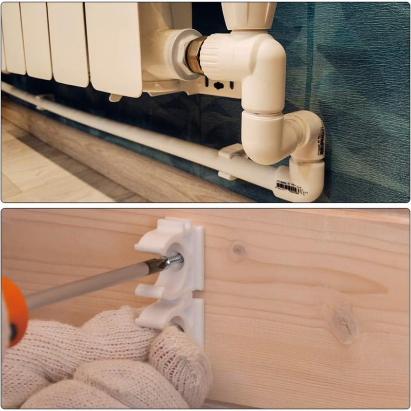 80 Pcs U-Shaped PVC Water Pipe Clamps Clips, U-Shaped Buckles