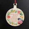 Robin Red Breast Memorial Bauble Hanging Tree Decoration Mum Dad