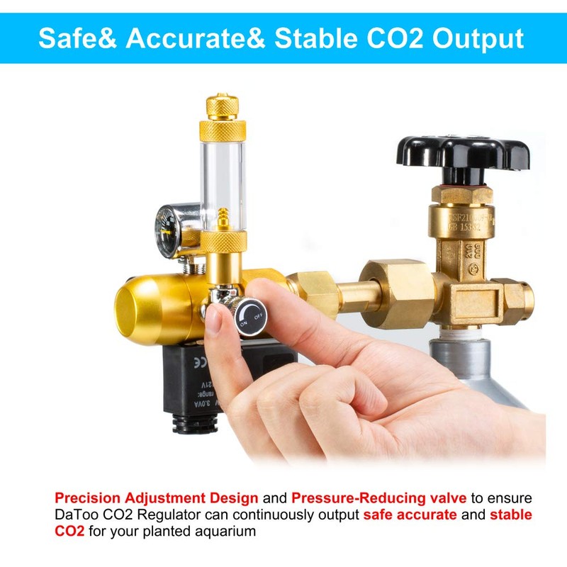 DaToo Aquarium CO2 Regulator Dual Gauge Display with Bubble Counter