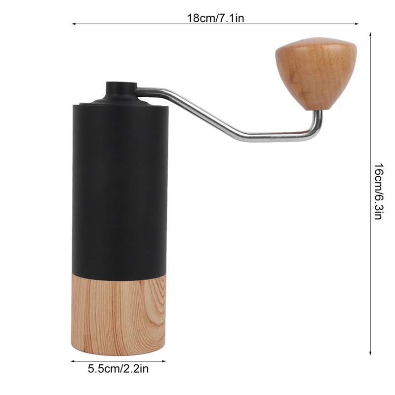 Manual Coffee Grinder Stainless Steel Burr Mill Hand Grinding Machine