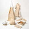 HOMESCAPES - Pure Cotton Oven Glove - Stars - Beige