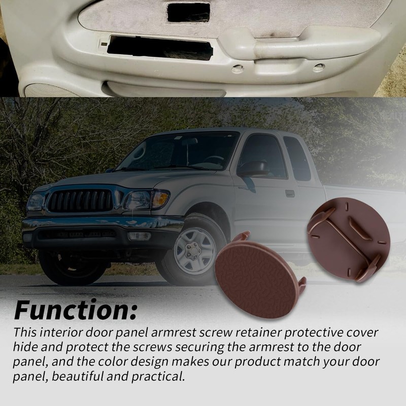 Interior Door Panel Armrest Screw Retainer Protective Cover Compatible with