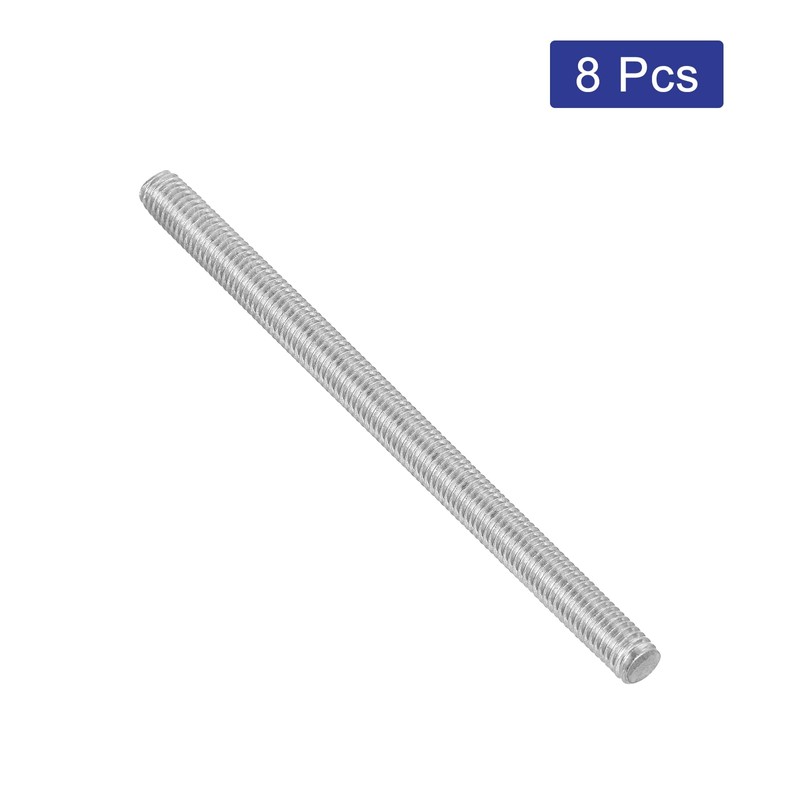 sourcing map 8Pcs Fully Threaded Rod, M5 x 80mm 304