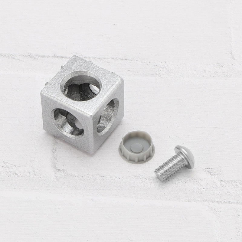 LT Easiyl 4set 3-Way Corner Bracket Cube 30x30x30mm 3-Way Aluminum