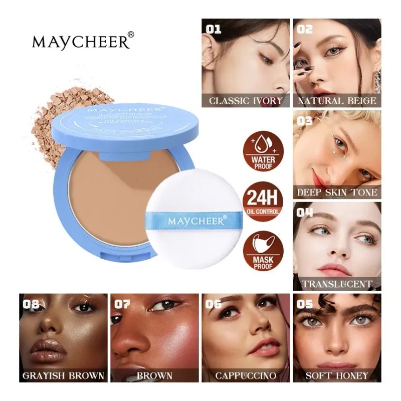 Base De Maquillaje Polvo Compacto Fijador Matte 02 Beige *