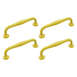 Savagrow 4PCS 3.78" Hole Centers Aluminum Alloy Cabinet Pulls, Furniture Drawer Knobs Yellow Handles for Bathroom cabinets wardrobes cabinets TV cabinets