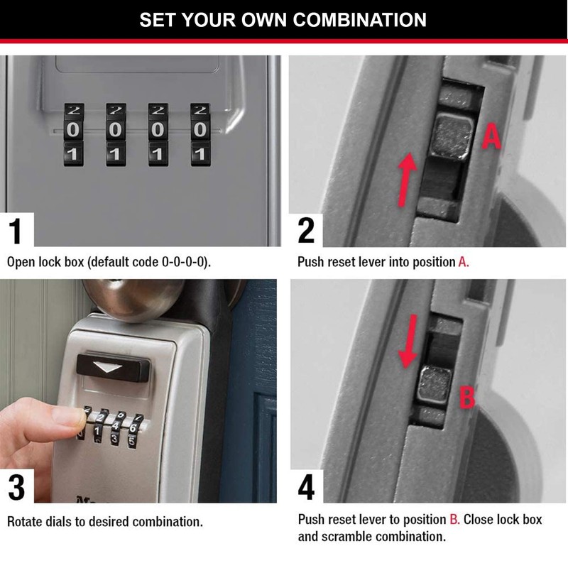 Master Lock 5420EURD Portable Key Safe with Adjustable Shackle, Medium