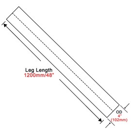 T304 Stainless Steel 4 Inch Straight Pipe, Tubing Steel Straight Tube Piping 16 Gauge 4FT Long 4 Inch OD Tailpipe DIY Pipe, Pack of 2