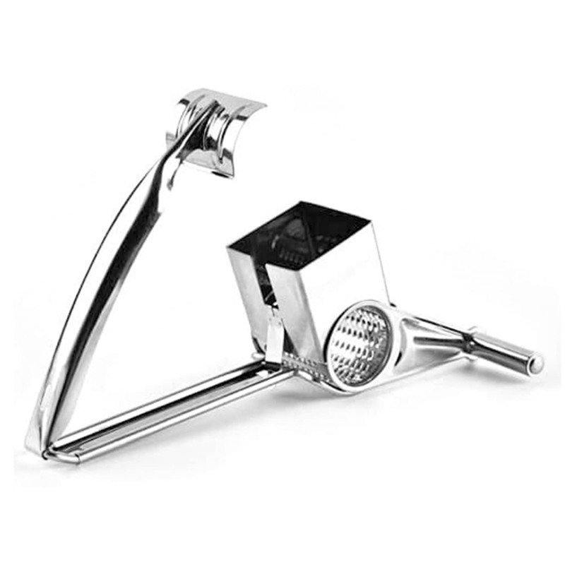 Cheese Grater Stainless Steel Vegetable Shredder Cutter Grinder 4 Drum