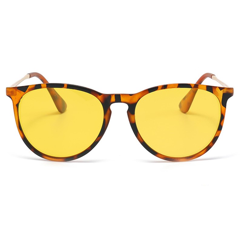 YUELUQU Polarised Retro Round Sunglasses Women Men UV400 Protection Ultralight