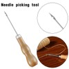 LYQNIHOB High Quality Wooden Handle Awl Set 3 Pieces Leather