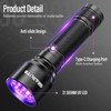 GEARLITE LED Black Light Torch with 21 LEDs, Mini UV