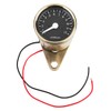 Motorcycle LED Tachometer Speed Meter 12V Universal Autocycle Accessory (Brass)