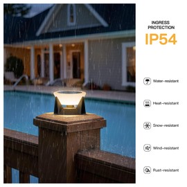 MVBT Solar Lights Outdoor, 4.7" Post Cap Light 6 Pack, Fence Deck Lamp Fixtures Waterproof for Outside 5x5 6x6 Vinyl Wood Posts, Garden Patio Yard Table Lantern 3000K Pillar Landscape Lighting