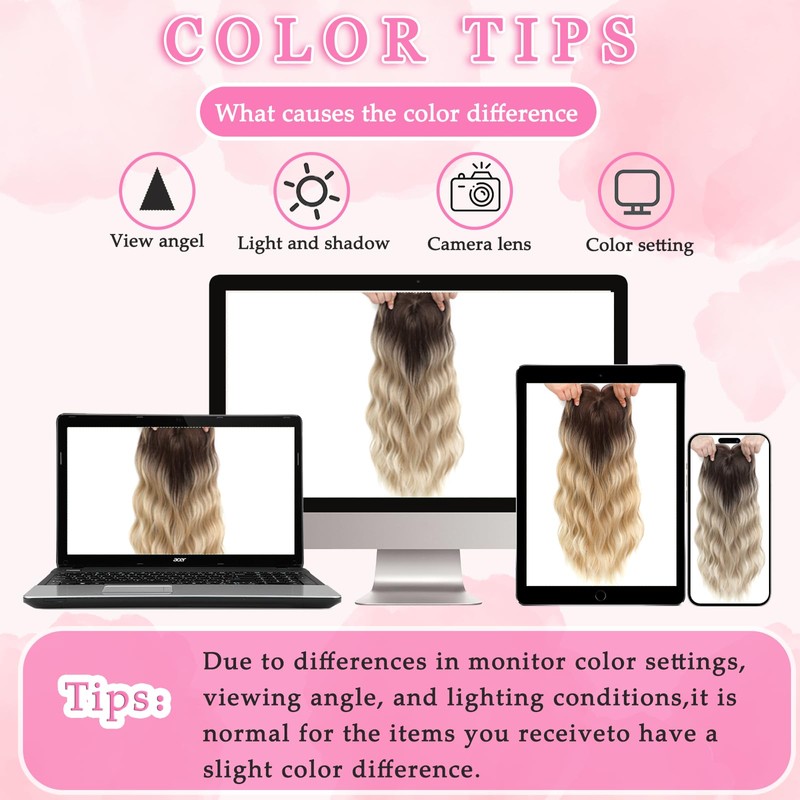 Hair Toppers for Women with Thinning Hair 20 Inch Toppers