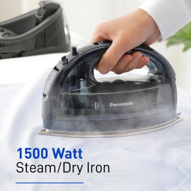 Panasonic Cordless Steam/Dry Iron 1500W - NI-WL700A - Wireless Steamer with Stainless Steel Plate - Quickly Heats Up in Under 5 Minutes - Cordless, Lightweight Iron - Black/Dark Blue