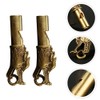 jojofuny 2pcs Sports Referee Training Whistle Metal Emergency Whistle Keychain