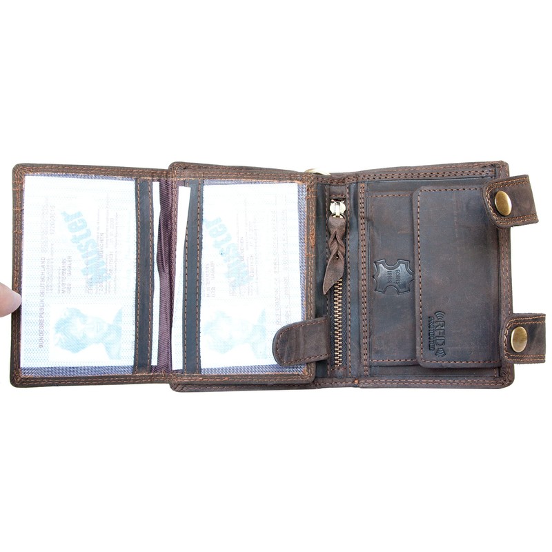 Men's Biker Natural Leather Wallet Born to Be Wild with