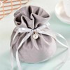 Snadulor 20 PCS Round Bottom Drawstring Velvet Gift Bags Jewelry