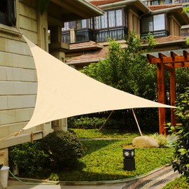 LyShade Triangle Sun Shade Sail Canopy - UV Block for Patio and Outdoor (12' X 12' X 12', Cadet Blue)