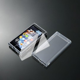 AudioPartner - Carcasa protectora de TPU para reproductor de música HiBy Digital M300 HiFi (carcasa transparente y vidrio)