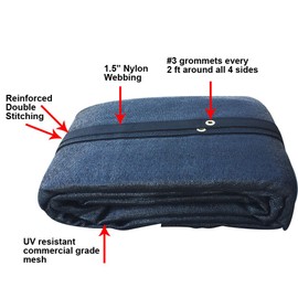 XTARPS Black Color, 8 ft. x 14 ft. - 7 oz Premium 90% Shade Sail, Sun Shade, Creating Instant Cool Shade Area, Suitable for Backyard, Camping, Parking, Greenhouse, Kennel, Construction