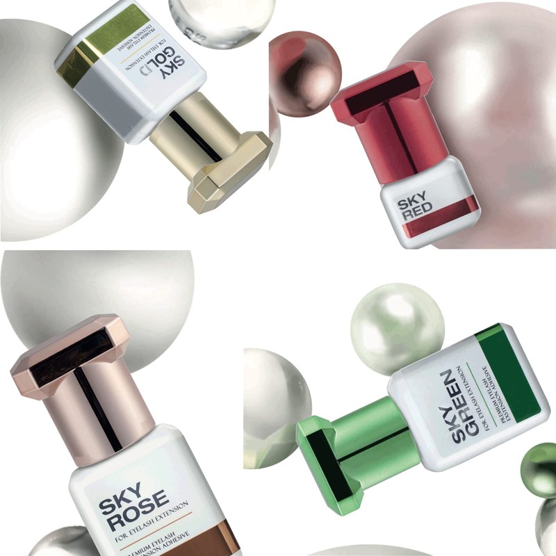 Sky Glue Eyelash Glue (5 ml, Lid Colour: Rose) Eyelash