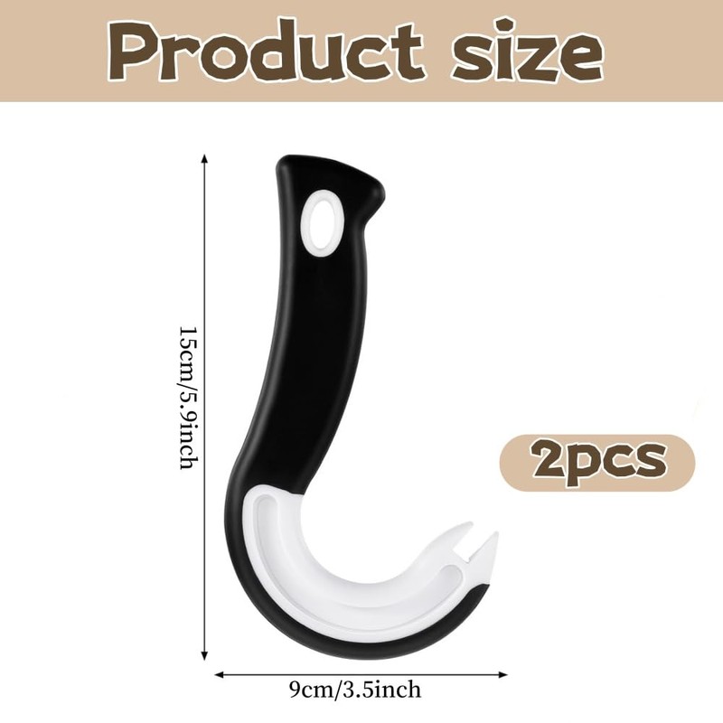 2 Pcs Ring Pull Can Opener Set,Multifunction Ring Pull Grip