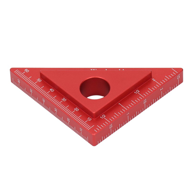 45/90 Degree Aluminum Alloy Angle Ruler High Accuracy DIY Woodworking