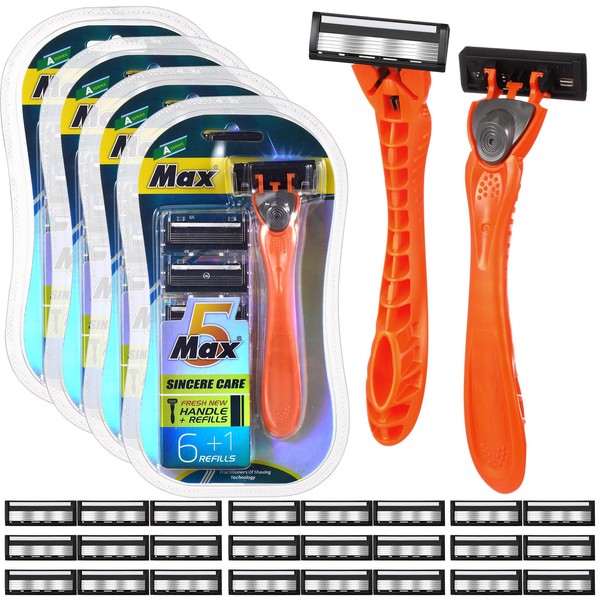 Leriton 28 Pcs Mens Razors Set 5 Blade Razors for