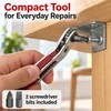 Mini Ratcheting Screwdriver for Tight Spaces – 4.06-Inch Reversible Alloy