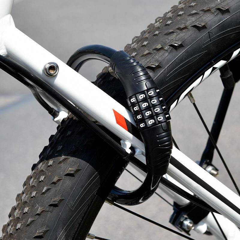 High Security Cable Bicycle Lock Heavy Duty Digits Codes Cycling