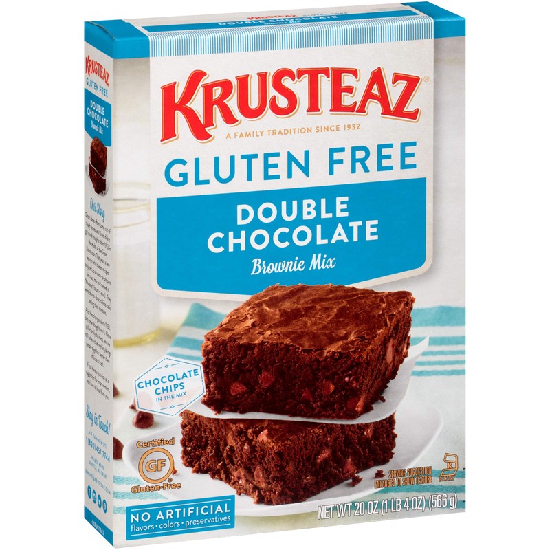 Krusteaz Gluten Free Double Chocolate Brownie Mix, 20 Oz, Set