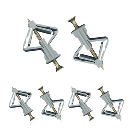 YIXISI Pack of 60 Plasterboard Dowels, Cavity Dowels, Self-Drilling Plasterboard Dowels, Drywall Anchors with Stainless Steel Screws Sets for Easy Installation in Plasterboard and Plaster Fibreboards