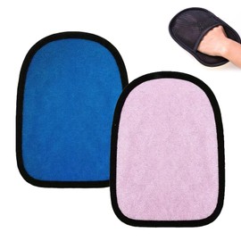 2Pcs Sand Remover for Beach, Reusable Beach Essentials Mitt for Kids & Adults, 15×21cm Sand Away Cleaning Gloves, Blue & Pink Travel Must-Haves for Summer Holiday, Beach Volleyball, Camping