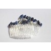 Sodalite Stone Hair Combs (Quantity of 2)