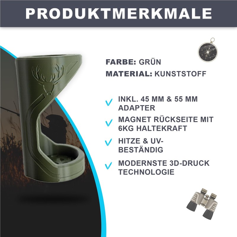 3D-Druck Camper Silencer Holder 65 mm Magnetic Includes 45 mm