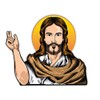 Jesus Christ Blessing Waving WiperTag with Decal attach to Rear