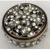 Unbranded Jewels Enameled Regal Trinket Ring Box Rhinestone Crystals. Round