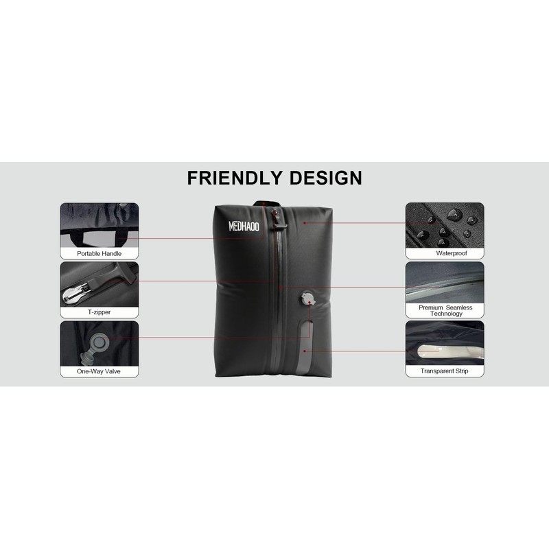 Vacuum Bags for Travel Luggage with Wireless Pump, Compression Bags